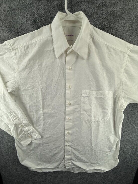 Lorenzini Milano Other - Lorenzini Italy 15.5 (39) White Button Up Shirt Long Sleeve Pocket Cotton Men